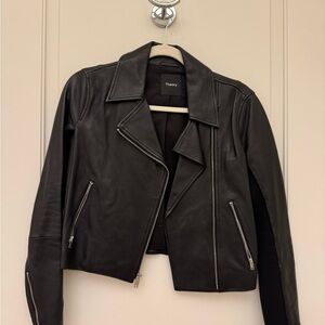 Theory Classic Black Leather Jacket